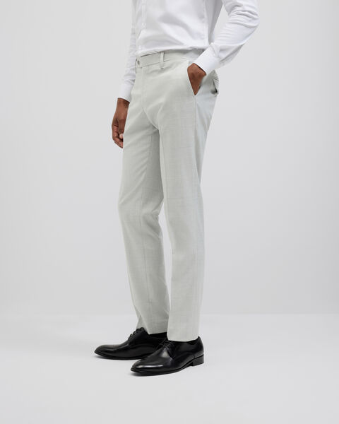 Prince of Wales Check Tailored Suit Pant, Grey Check, hi-res